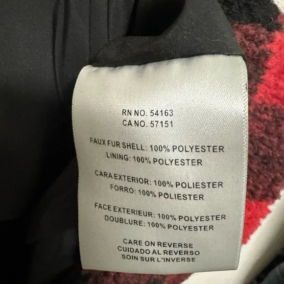 Levi's Red and Black Plaid Sherpa Jacket NWT - Picture 5 of 5